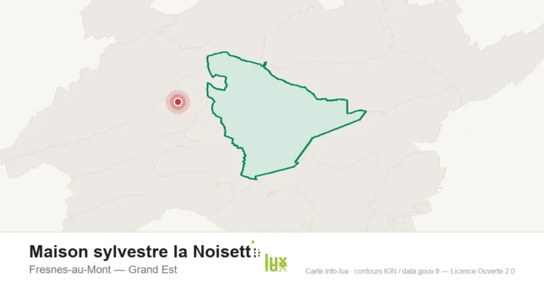 Carte de localisation : Maison sylvestre la Noisette à Fresnes-au-Mont