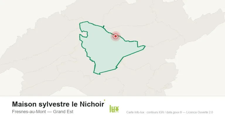 Carte de localisation : Maison sylvestre le Nichoir à Fresnes-au-Mont