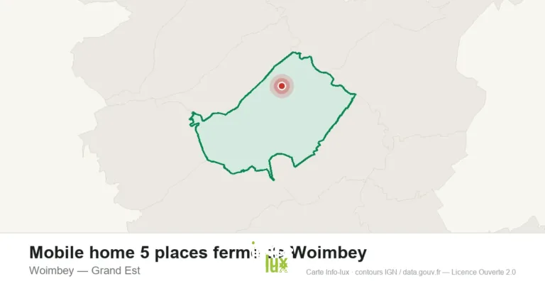 Carte de localisation : Mobile home 5 places ferme de Woimbey à Woimbey
