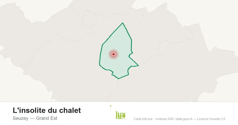 Carte de localisation : L'insolite du chalet à Seuzey
