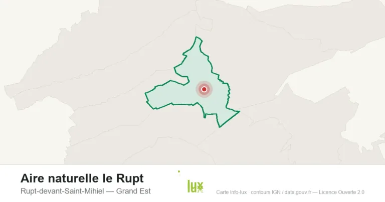 Carte de localisation : Aire naturelle le Rupt à Rupt-devant-Saint-Mihiel