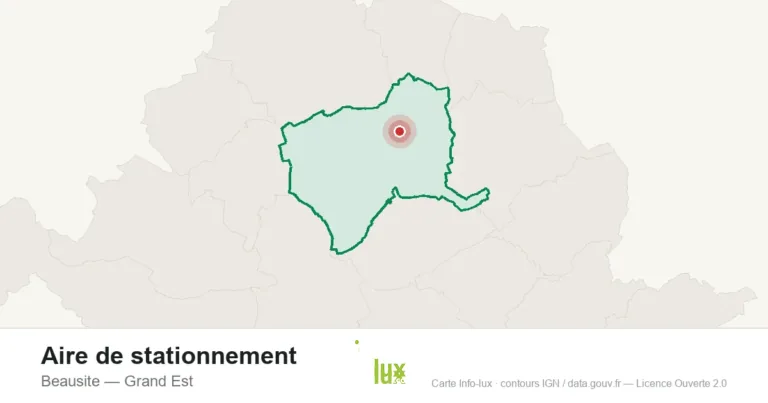 Carte de localisation : Aire de stationnement à Beausite