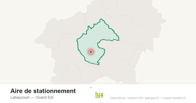 Carte de localisation : Aire de stationnement à Laheycourt