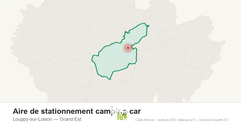 Carte de localisation : Aire de stationnement camping-car à Louppy-sur-Loison
