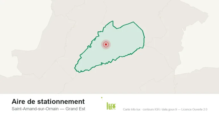 Carte de localisation : Aire de stationnement à Saint-Amand-sur-Ornain
