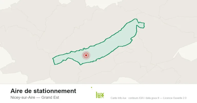 Carte de localisation : Aire de stationnement à Nicey-sur-Aire