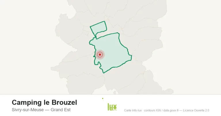 Carte de localisation : Camping le Brouzel à Sivry-sur-Meuse
