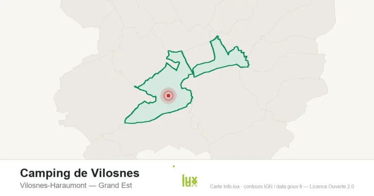 Carte de localisation : Camping de Vilosnes à Vilosnes-Haraumont
