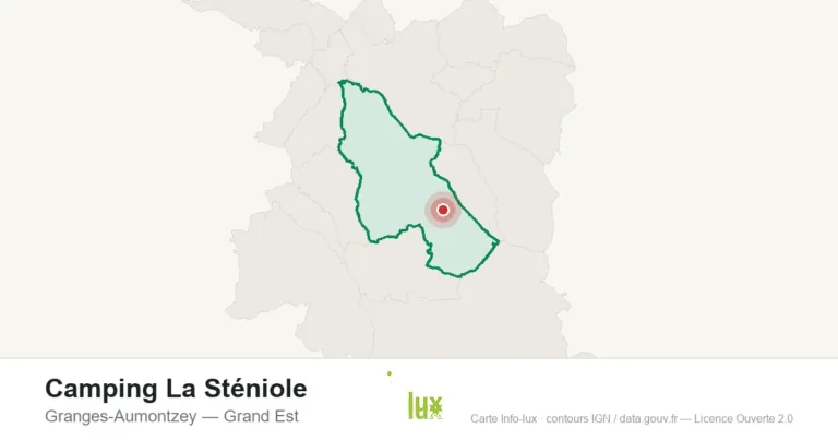 Carte de localisation : Camping La Sténiole à Granges-Aumontzey