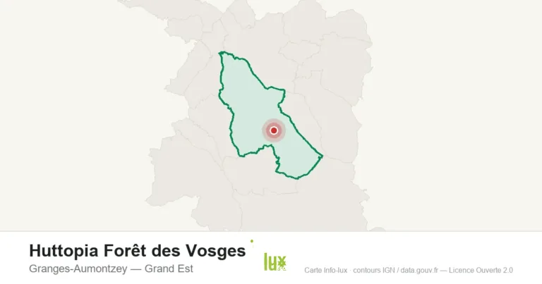Carte de localisation : Huttopia Forêt des Vosges à Granges-Aumontzey