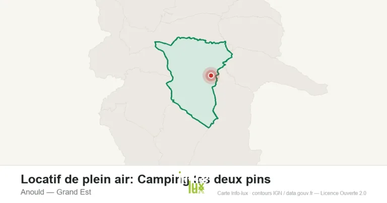 Carte de localisation : Locatif de plein air: Camping les deux pins à Anould