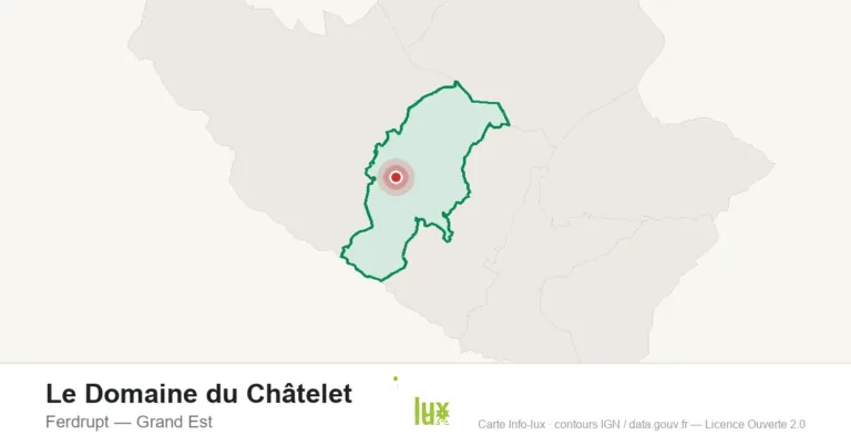Carte de localisation : Le Domaine du Châtelet à Ferdrupt