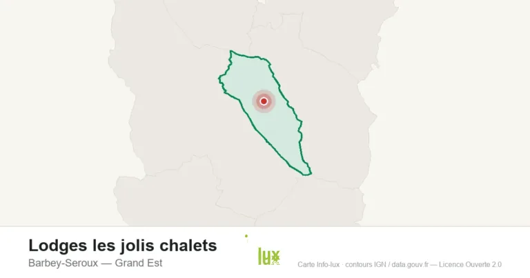 Carte de localisation : Lodges les jolis chalets à Barbey-Seroux