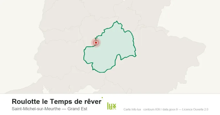 Carte de localisation : Roulotte le Temps de rêver à Saint-Michel-sur-Meurthe