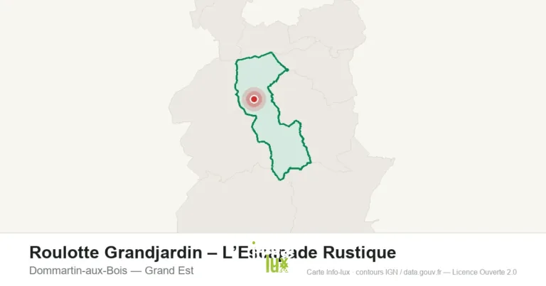 Carte de localisation : Roulotte Grandjardin – L’Escapade Rustique à Dommartin-aux-Bois
