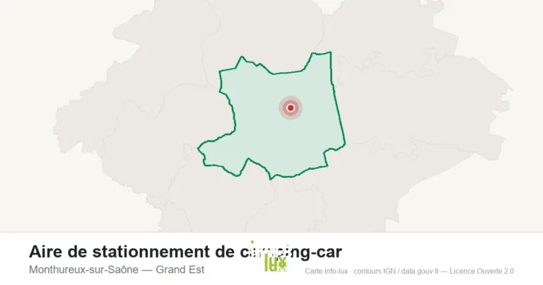 Carte de localisation : Aire de stationnement de camping-car à Monthureux-sur-Saône