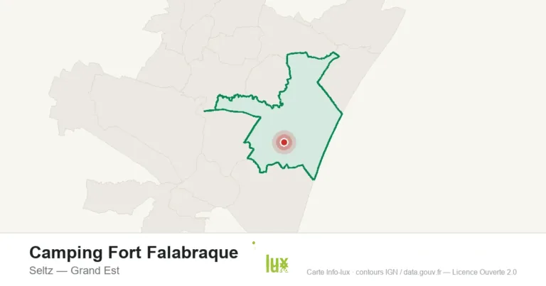 Carte de localisation : Camping Fort Falabraque à Seltz