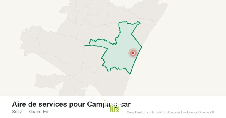 Carte de localisation : Aire de services pour Camping-car à Seltz