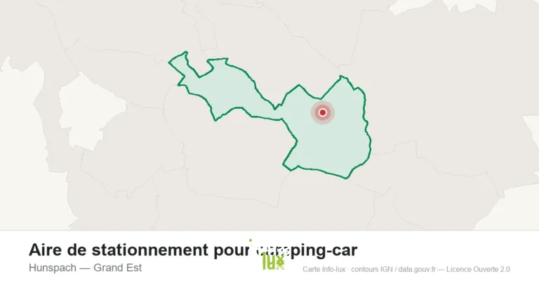 Carte de localisation : Aire de stationnement pour camping-car à Hunspach