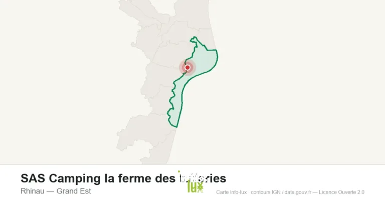 Carte de localisation : SAS Camping la ferme des tuileries à Rhinau