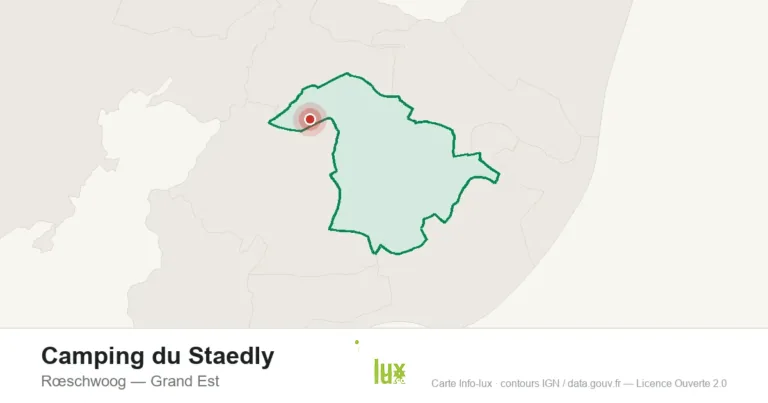 Carte de localisation : Camping du Staedly à Rœschwoog