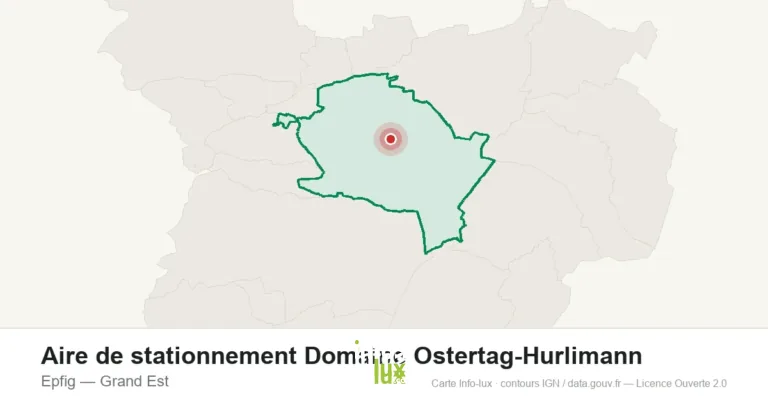 Carte de localisation : Aire de stationnement Domaine Ostertag-Hurlimann à Epfig