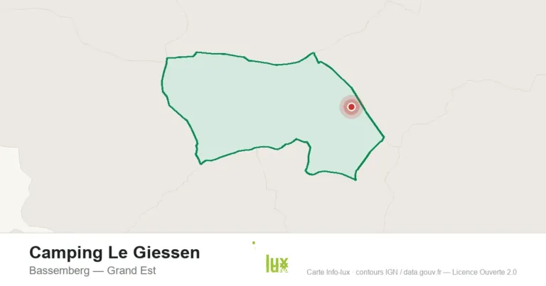 Carte de localisation : Camping Le Giessen à Bassemberg