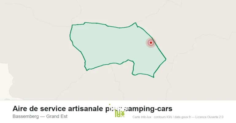 Carte de localisation : Aire de service artisanale pour camping-cars à Bassemberg