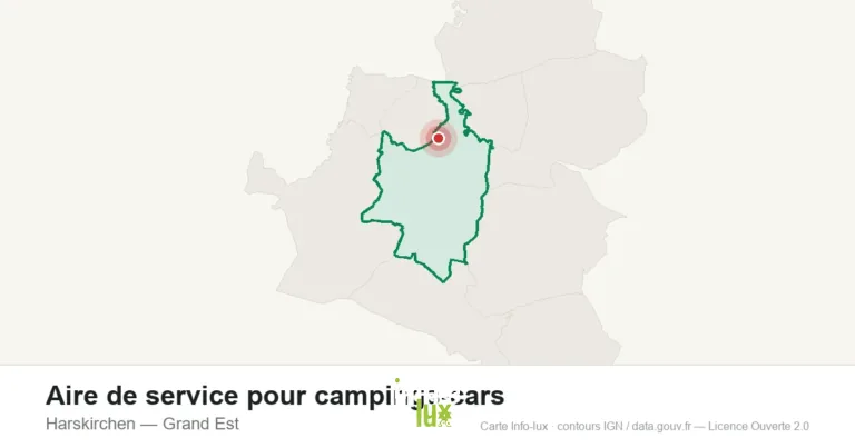 Carte de localisation : Aire de service pour campings-cars à Harskirchen