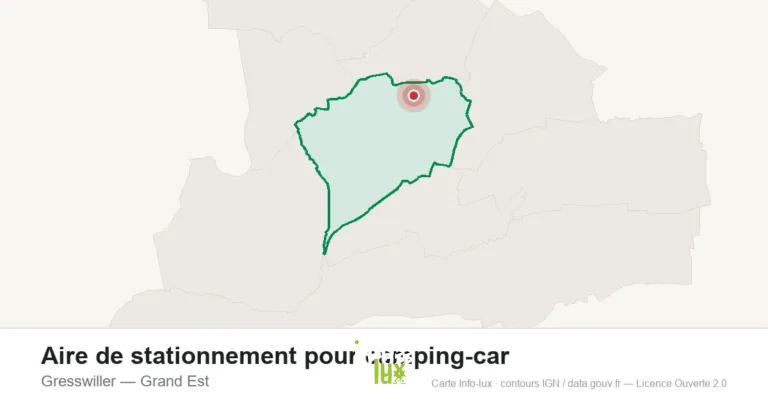 Carte de localisation : Aire de stationnement pour camping-car à Gresswiller