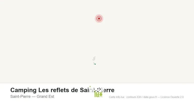 Carte de localisation : Camping Les reflets de Saint-Pierre à Saint-Pierre