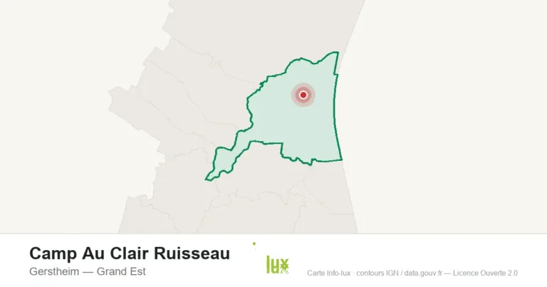 Carte de localisation : Camp Au Clair Ruisseau à Gerstheim