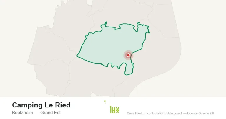 Carte de localisation : Camping Le Ried à Boofzheim