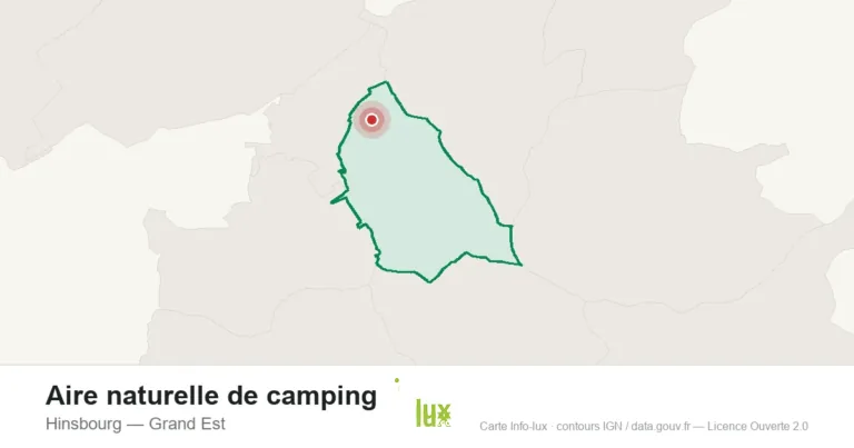 Carte de localisation : Aire naturelle de camping à Hinsbourg