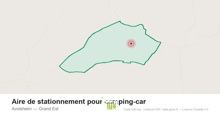Carte de localisation : Aire de stationnement pour camping-car à Avolsheim
