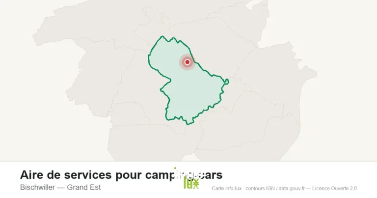 Carte de localisation : Aire de services pour camping-cars à Bischwiller