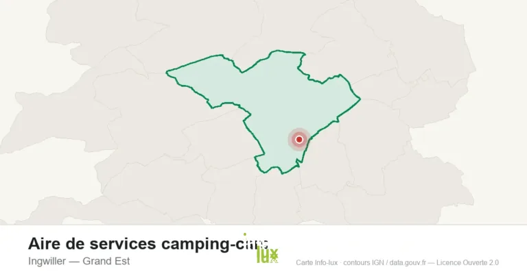 Carte de localisation : Aire de services camping-cars à Ingwiller