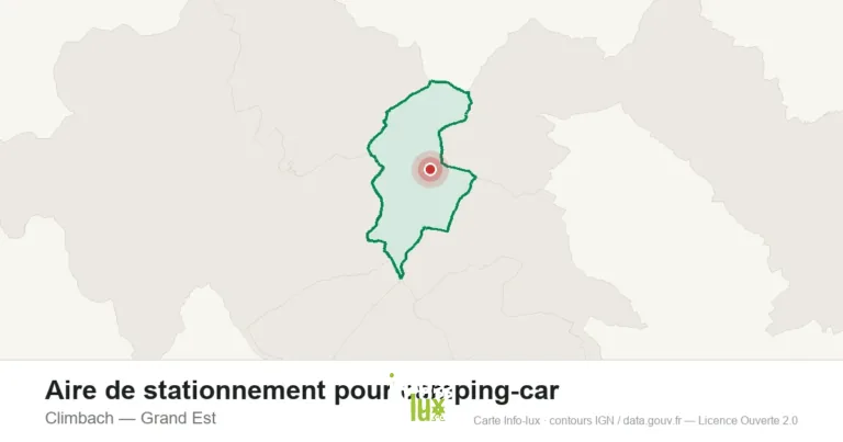 Carte de localisation : Aire de stationnement pour camping-car à Climbach