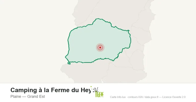 Carte de localisation : Camping à la Ferme du Heydé à Plaine