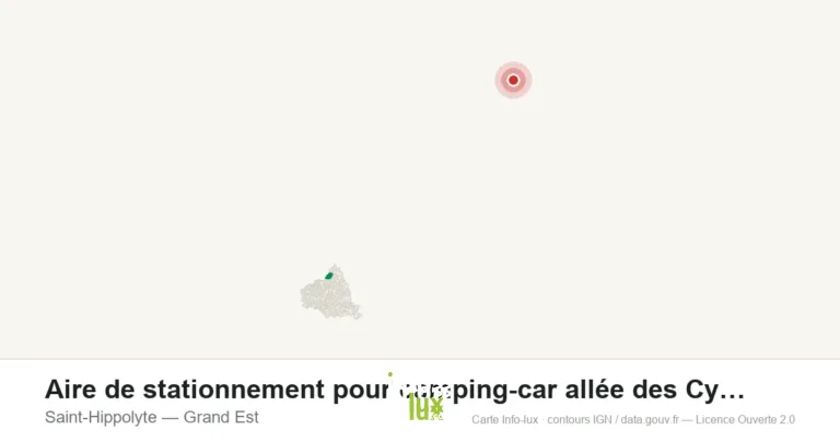 Carte de localisation : Aire de stationnement pour camping-car allée des Cygnes à Saint-Hippol à Saint-Hippolyte