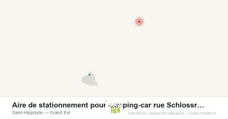 Carte de localisation : Aire de stationnement pour camping-car rue Schlossreben à Saint-Hippol à Saint-Hippolyte