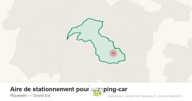Carte de localisation : Aire de stationnement pour camping-car à Riquewihr