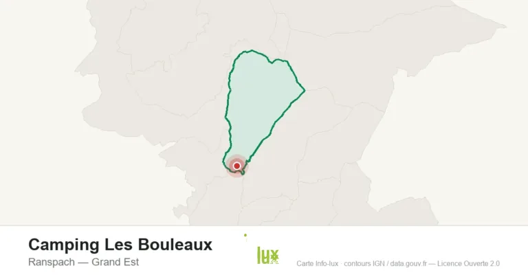 Carte de localisation : Camping Les Bouleaux à Ranspach