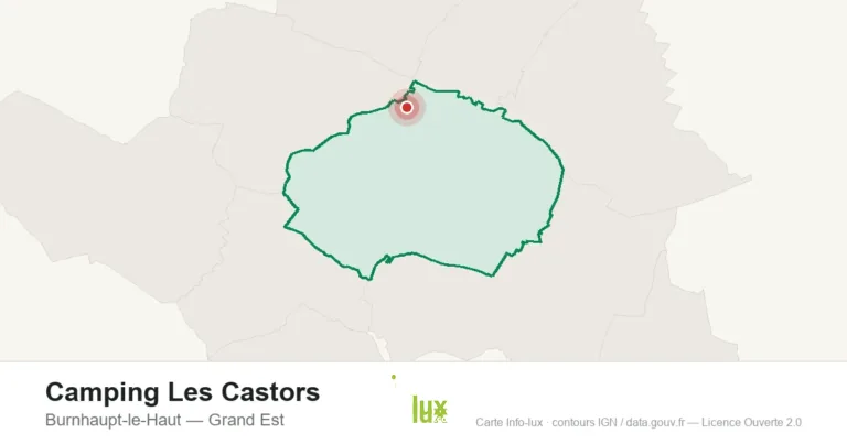 Carte de localisation : Camping Les Castors à Burnhaupt-le-Haut