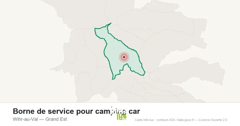 Carte de localisation : Borne de service pour camping car à Wihr-au-Val