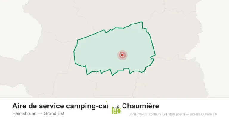 Carte de localisation : Aire de service camping-car La Chaumière à Heimsbrunn