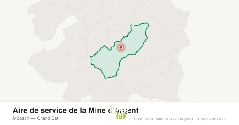 Carte de localisation : Aire de service de la Mine d'Argent à Moosch