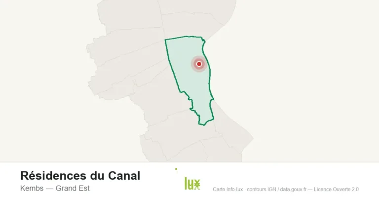 Carte de localisation : Résidences du Canal à Kembs