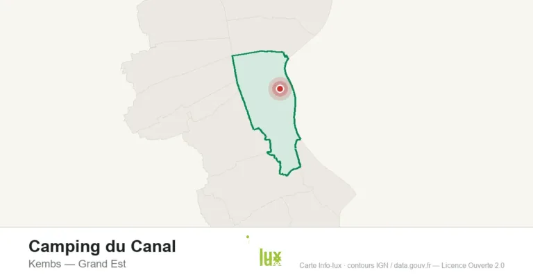 Carte de localisation : Camping du Canal à Kembs