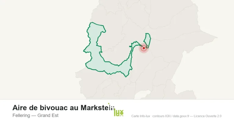 Carte de localisation : Aire de bivouac au Markstein à Fellering